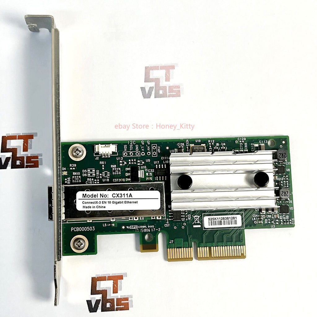 Mellanox MCX311A-XCAT ConnectX-3 EN 10G Ethernet 10GbE SFP+ PCIe NIC w/2 Bracket