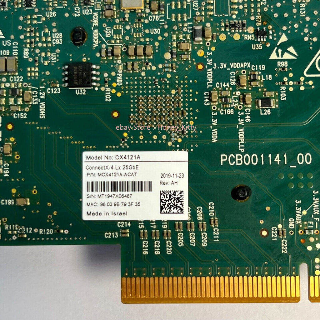 CX4121A MCX4121A-ACAT Mellanox ConnectX-4 Lx 25GbE SFP28 PCIe Ethernet Adapter