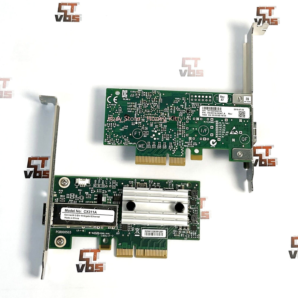 Mellanox MCX311A-XCAT ConnectX-3 EN 10G Ethernet 10GbE SFP+ PCIe NIC w/2 Bracket