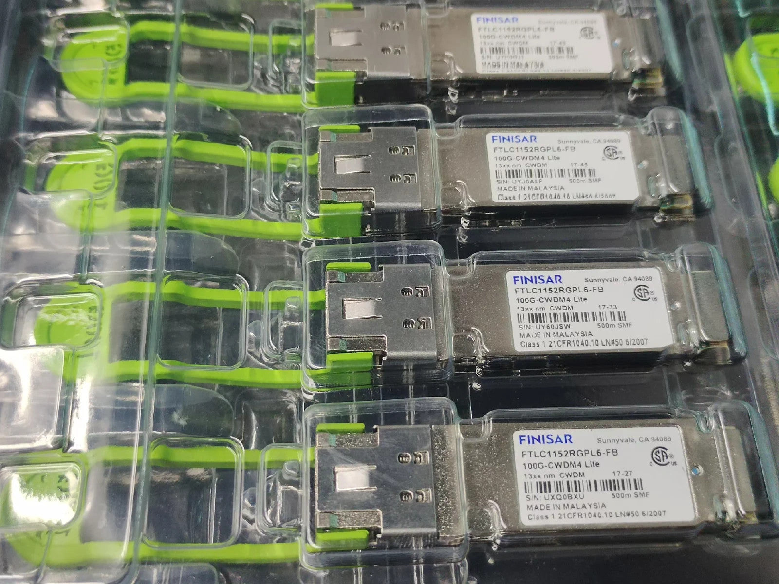 1 unidad Finisar FTLC1152RGPL6-FB 100G-CWDM4 13xx CWDM 500m SMF Transceptor óptico