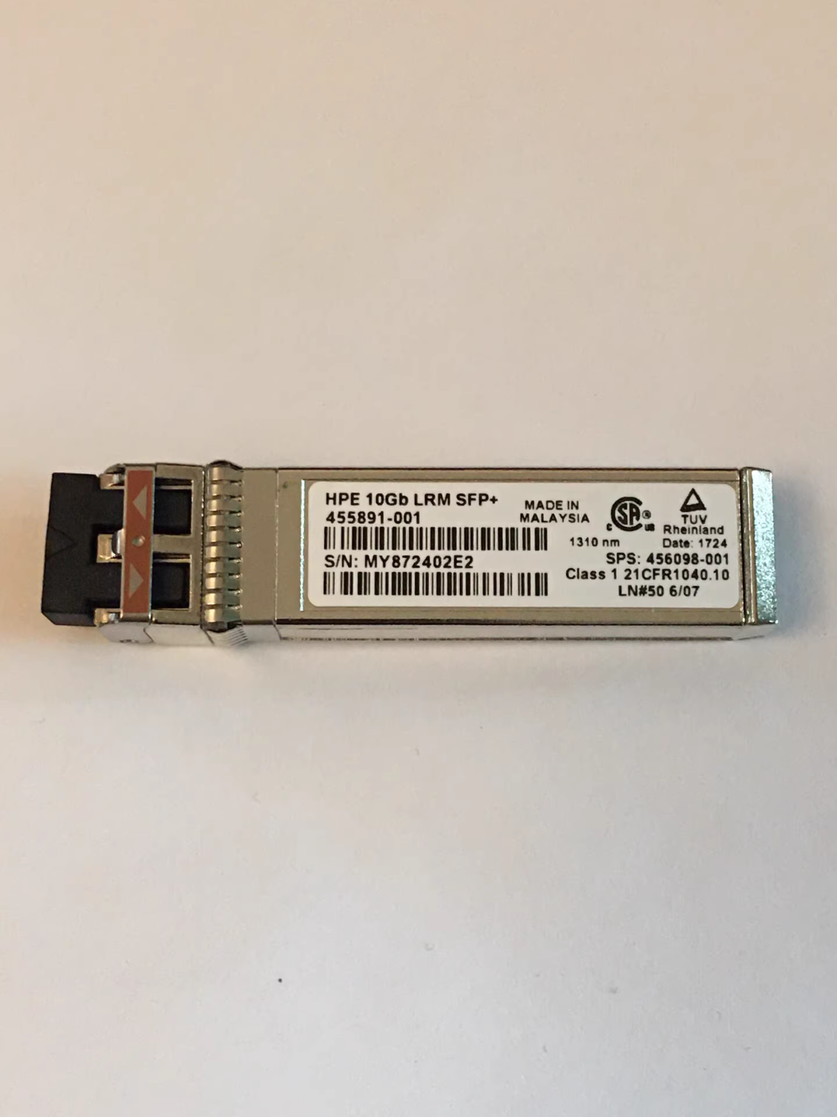 HP 455891-001 10Gb LRM SFP+ 1310nm 456098-001 455889-B21 optic Transceiver 1PCS