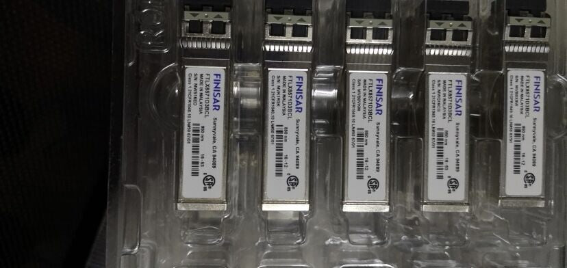 Lot of 10 Genuine Finisar FTLX8571D3BCL SFP+ 10Gb/s 850nm Multimode Transceiver