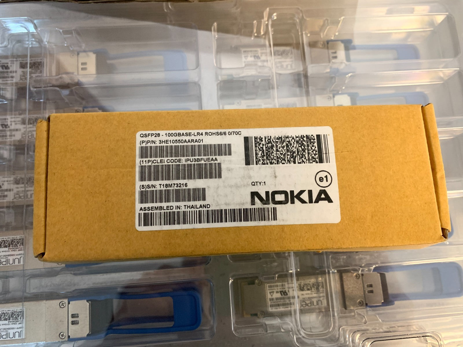 1pcs NOKIA 3HE10550AARA01 QSFP28-100GBASE-LR4 TRQ5E20ENF-LF510 Transceiver