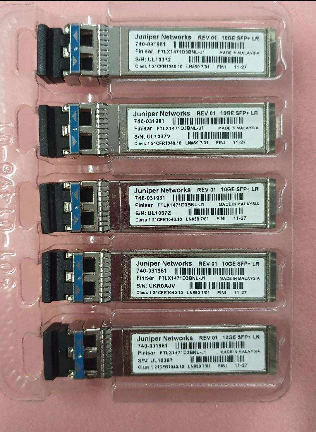 4pcs Juniper 740-031981 EX-SFP-10GE-LR SFP+ 10GBase-LR 10GB Optic EX4200 EX4300