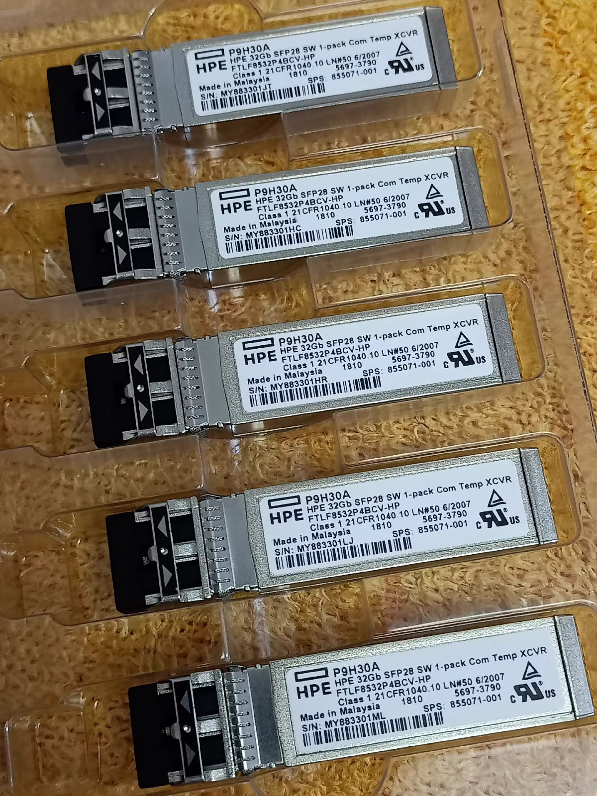 1pcs HPE P9H30A 32Gb SFP28 SW XCVR Transceiver FTLF8532P4BCV-HP 855071-001