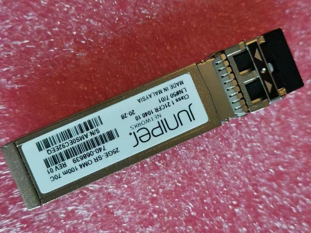 1PCS Juniper JNP-SFP-25G-SR 25GBASE-SR SFP28-SR 740-068639 100m on MMF LC Duplex