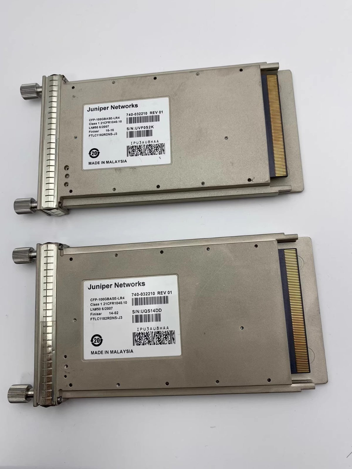 ANZAHL 2 Juniper CFP-100GBASE-LR4 100Gb Singlemode Transceiver 10km Modul 740-032210