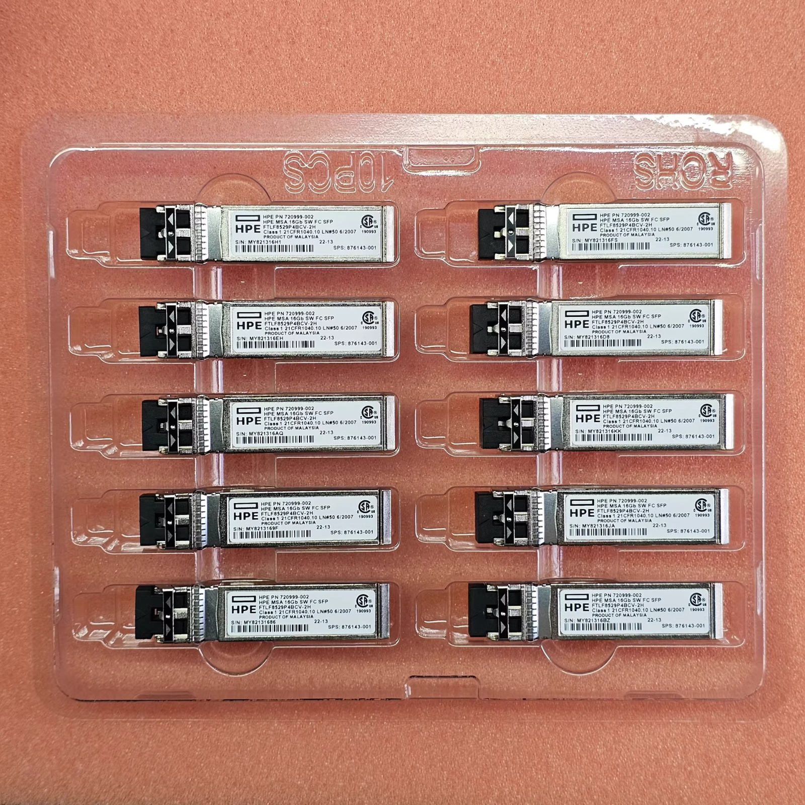 1pc HPE C8R24B HP MSA 720999-002 16GB Short Wave Fibre Channel 876143-001 SFP+