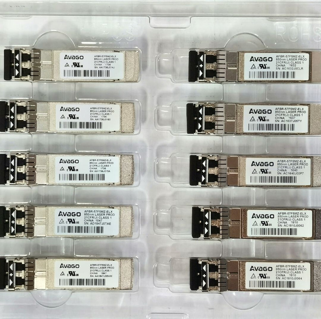 2pcs Avago 16GB SFP+ AFBR-57F5MZ-ELX FC 850nm Fiber Channel Transceiver GBIC