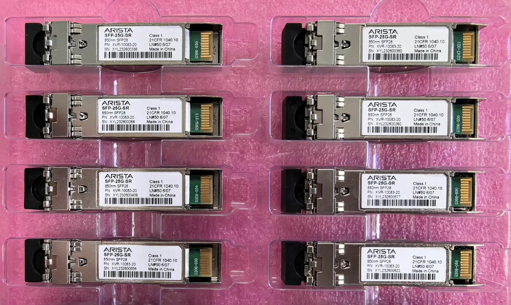 2 Stk. Arista XVR-10083-20 SFP-25G-SR 25GBASE-SR SFP28 SR 850nm LC MMF