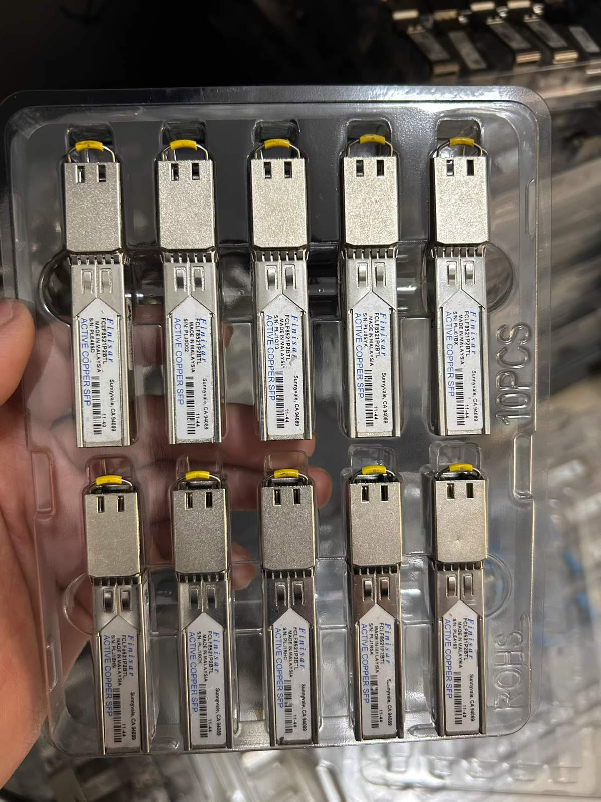 4 St. Finisar FCLF8521P2BTL SFP-1G-T 1000BASE-T SFP Kupfer RJ-45 Transceiver