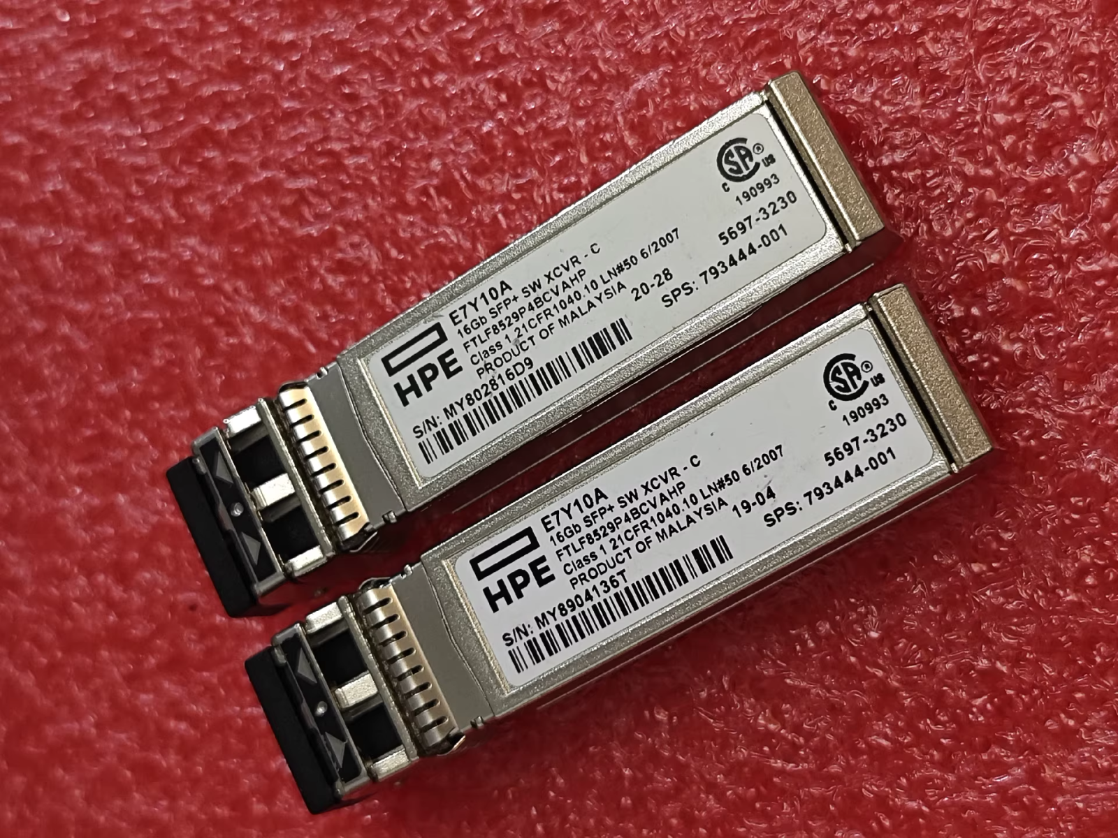 1 ud. Transceptor 16Gb SFP+ de onda corta (SW) HPE E7Y10A XCVR-C 793444-001 680540-001