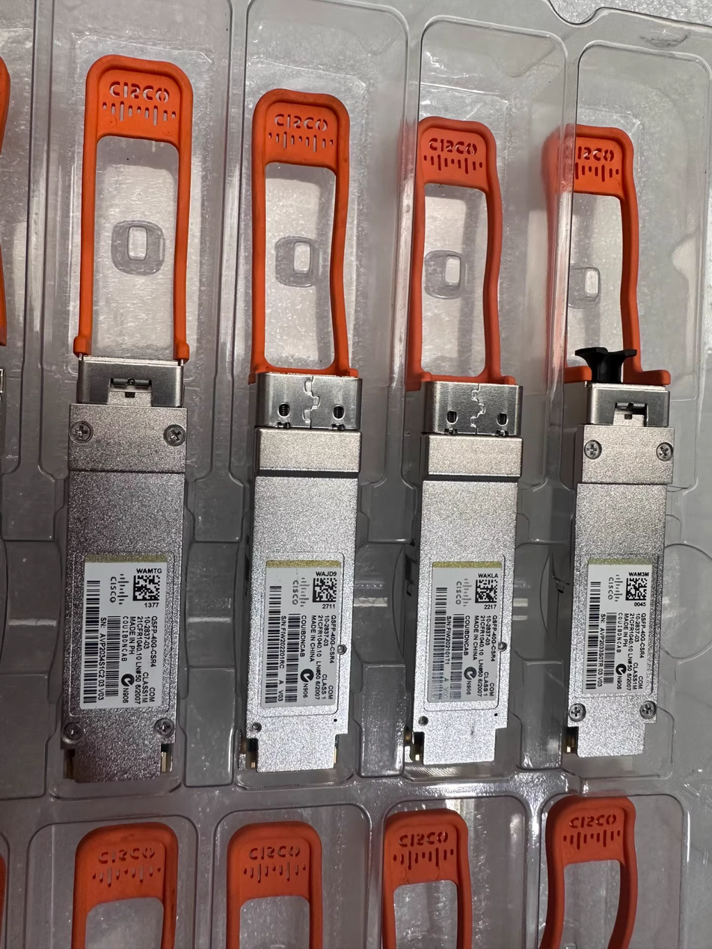 Lot of 2 Cisco QSFP-40G-CSR4 10-2837-02 40GBASE-CSR4 QSFP Module