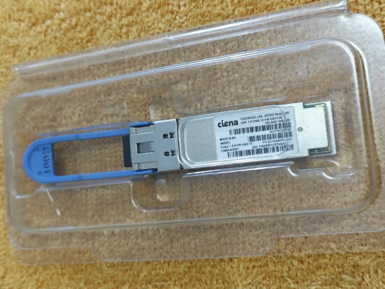 CIENA 160-9401-900 QSFP28 100GBASE-LR4 4x25G WDM SMF 1310NM 10KM WOTRD2ZFAA
