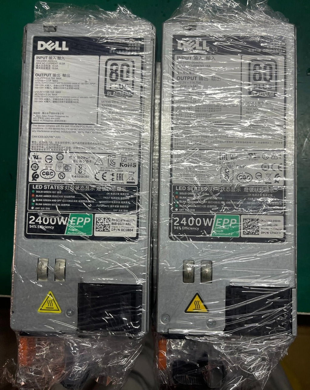 1x Gebrauchtes Dell 2400W d2400E-S0 DPS-2400BB Netzteil 80plus PowerEdge | Fedex P1