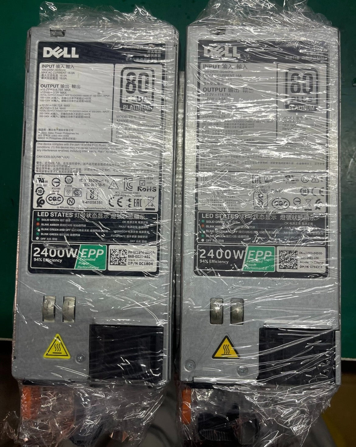1x Fuente de Alimentación Dell 2400W d2400E-S0 DPS-2400BB Usada 80plus PowerEdge | Fedex P1