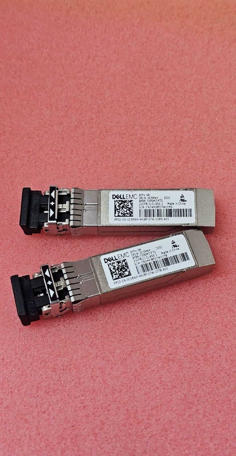 2pcs Genuine DELL 10G C5RNH AFBR-709SMZ-FT2 0C5RNH SFP+ SR 10Gb 400m Transceiver