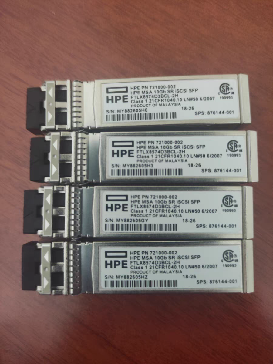 1PACK HPE C8R25B 721000-002 876144-001 Transceptor SFP+ iSCSI SW de 10 Gb MSA 2040