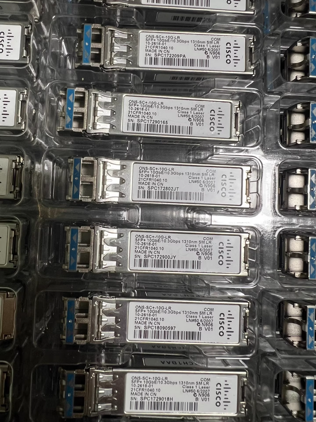 10PCS GENUINE CISCO ONS-SC+-10G-LR SFP+  10GE BASE-LR Transceiver 10-2618-01