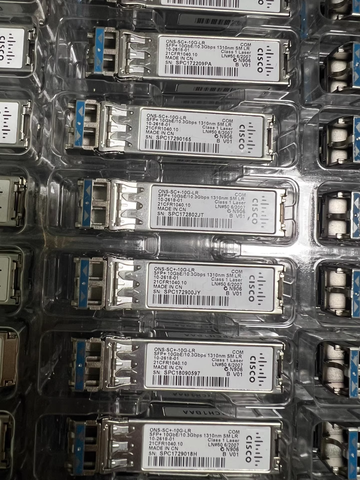 10 UNIDADES TRANSCEPTOR CISCO ONS-SC+-10G-LR SFP+ 10GE BASE-LR GENUINO 10-2618-01