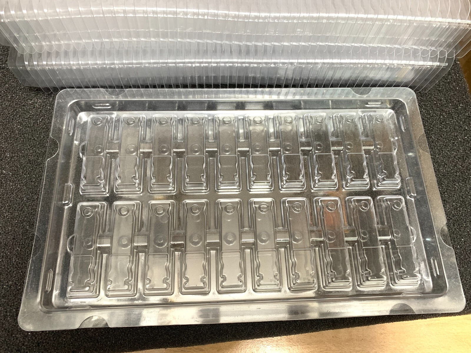10pcs Clamshell For 20 Slots SFP/SFP+ Transceiver Blister Pack Storage Case
