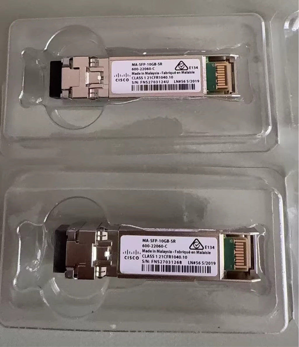 2PCS Original Cisco Meraki MA-SFP-10GB-SR 600-22060-C 10GBASE-SR SFP+SR 850nm LC