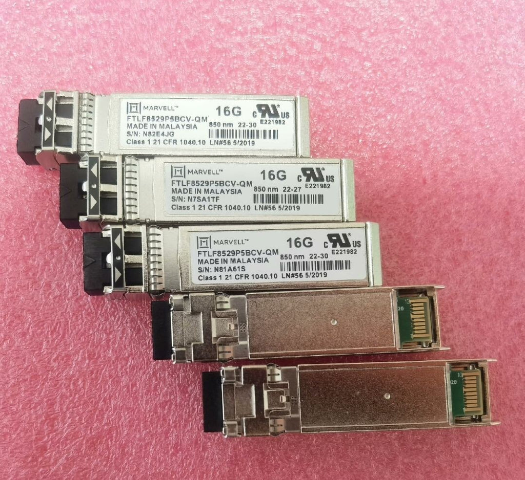 2pcs Marvell 16GB Fiber Channel 850nm Transceiver FTLF8529P5BCV-QM QLOGIC