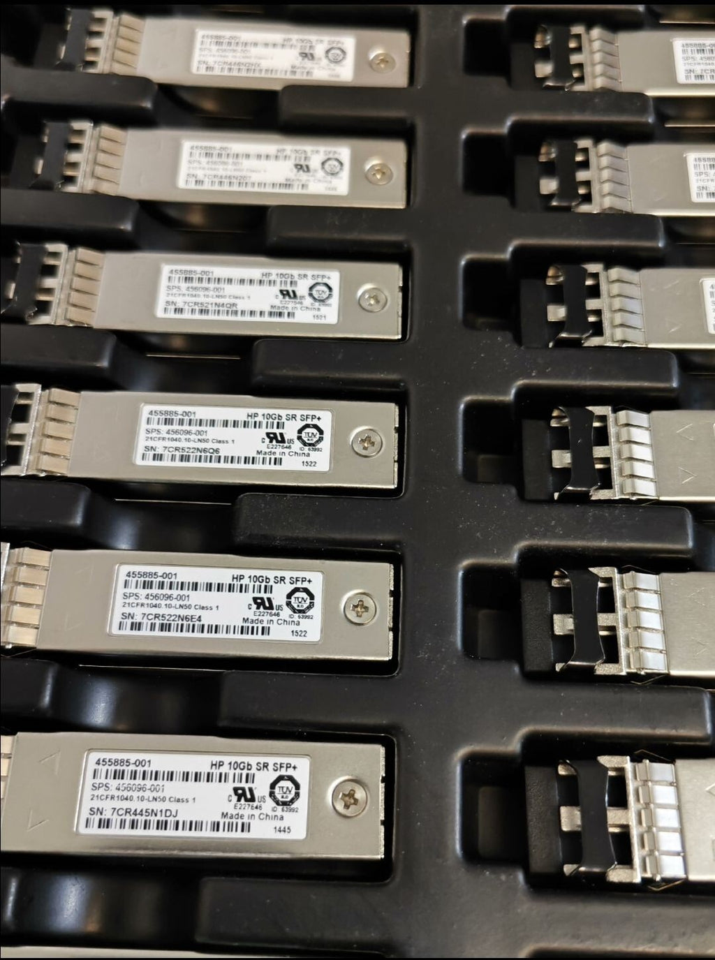 5 St. HP 10Gb SR SFP+ 10GBASE-SR 455885-001 10Gigabit 456096-001 Transceiver