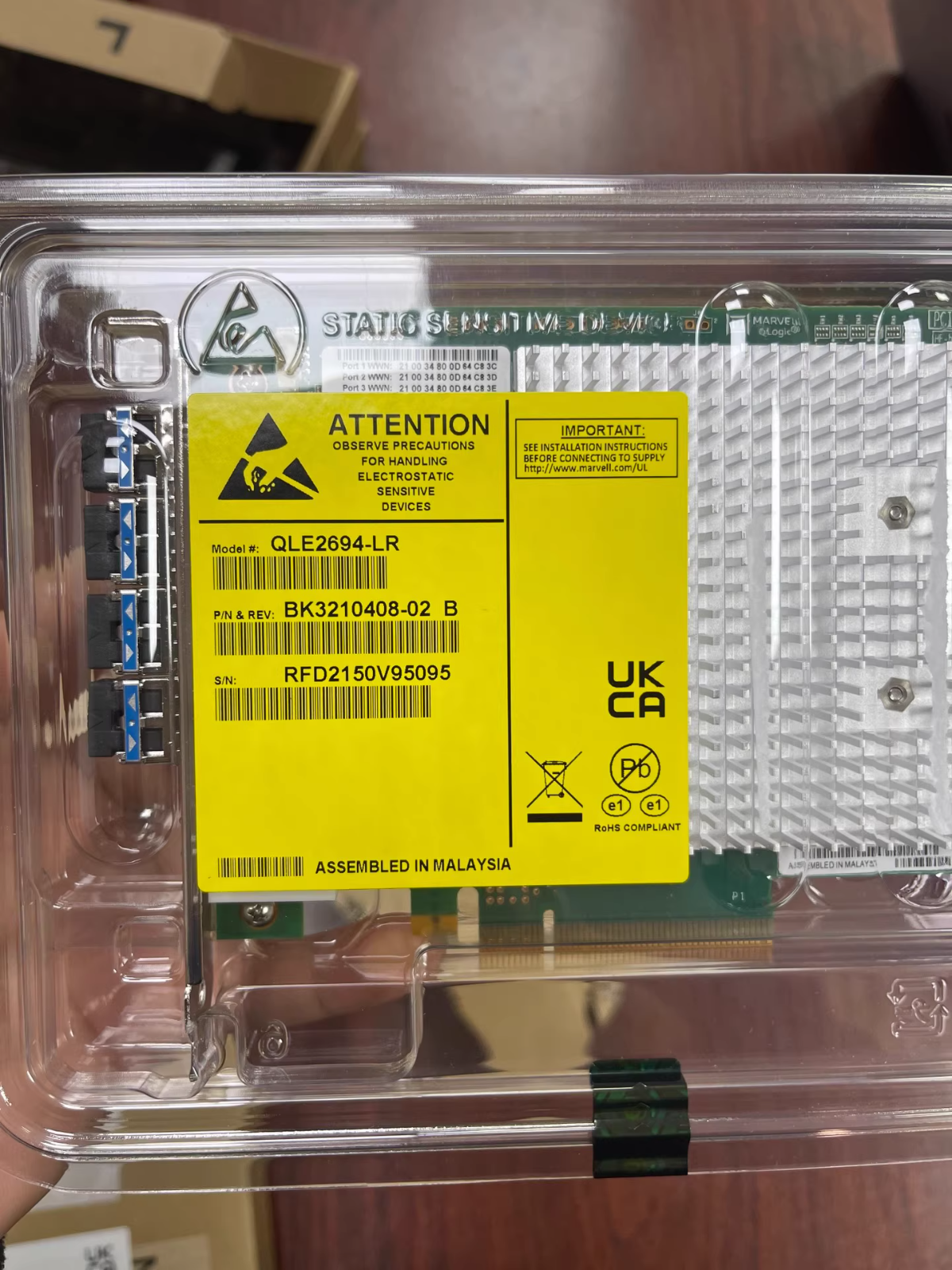 Adaptadores de canal de fibra Marvell QLOGIC QLE2694-LR de cuatro puertos Enhanced Gen (16GFC)
