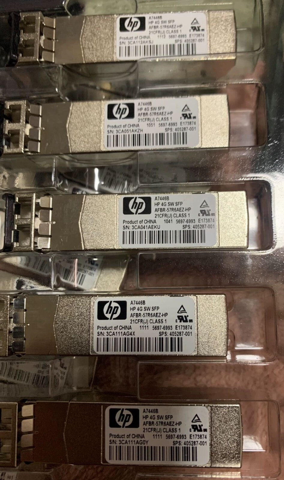 8pcs NEW HP A7446B 4GB Fiber Channel SW SPF Module GBIC Transceiver Module