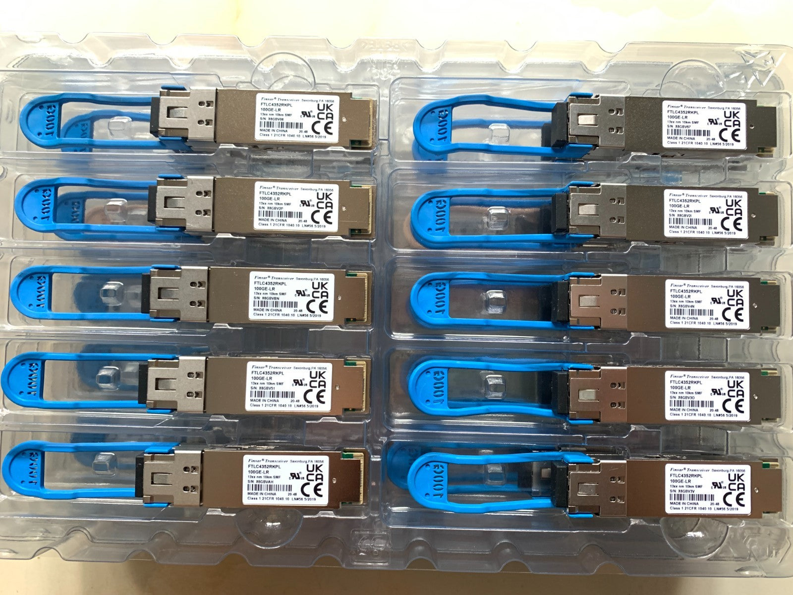 1pc Finisar FTLC4352RKPL QSFP28 LR 100G Transceiver