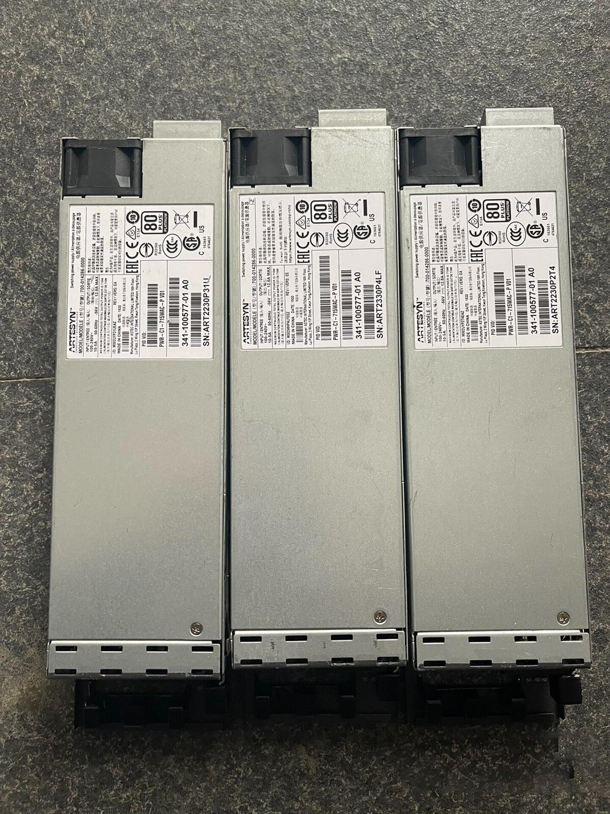 1 unidad Cisco PWR-C1-715WAC-P 341-100577-01 Fuente de alimentación de CA para la serie C9300, en buen estado