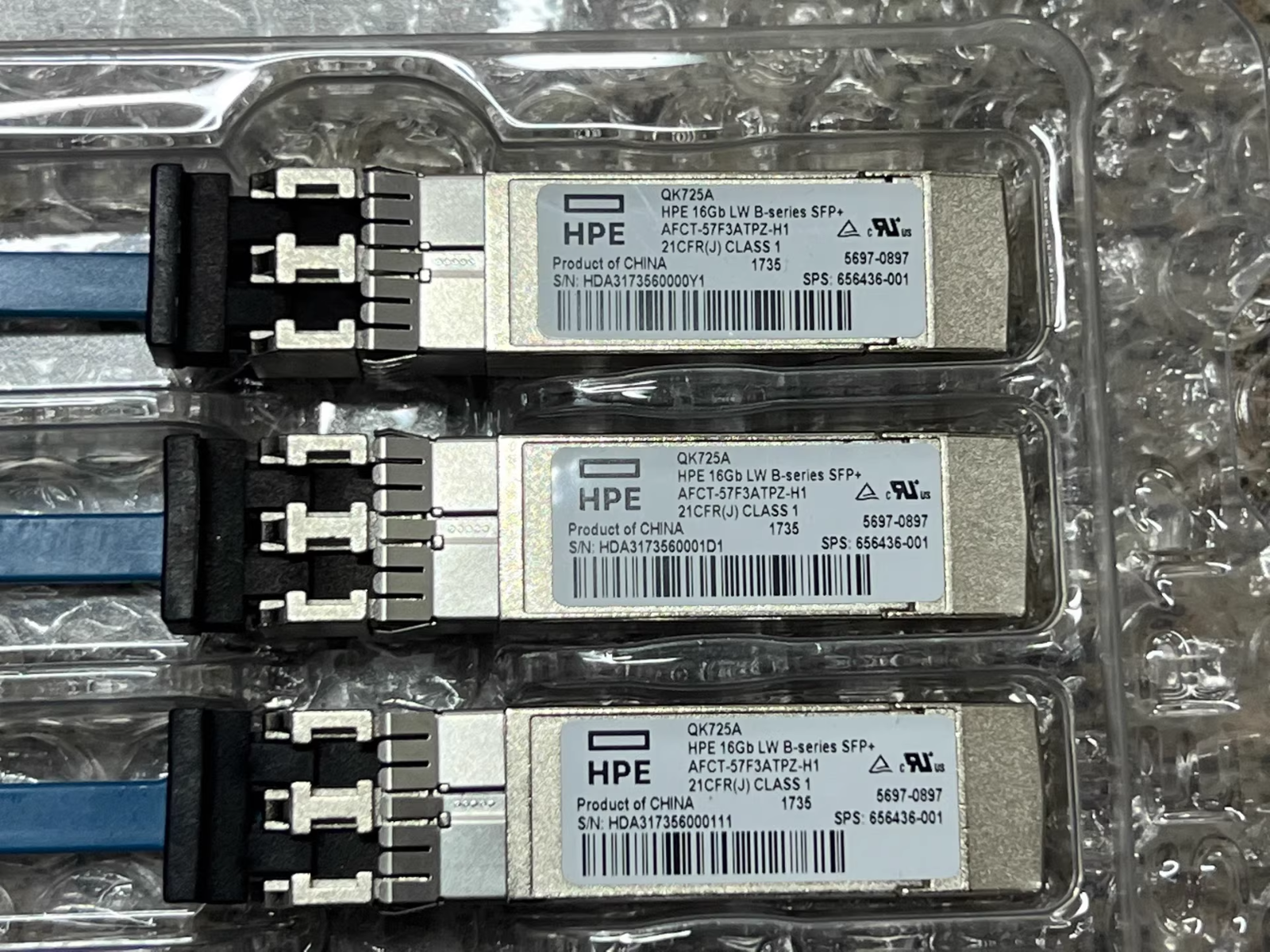 HPE QK725A 16Gb LW B-series SFP+1310nm 10km 1310nm SMF 5697-0897 SPS: 656436-001