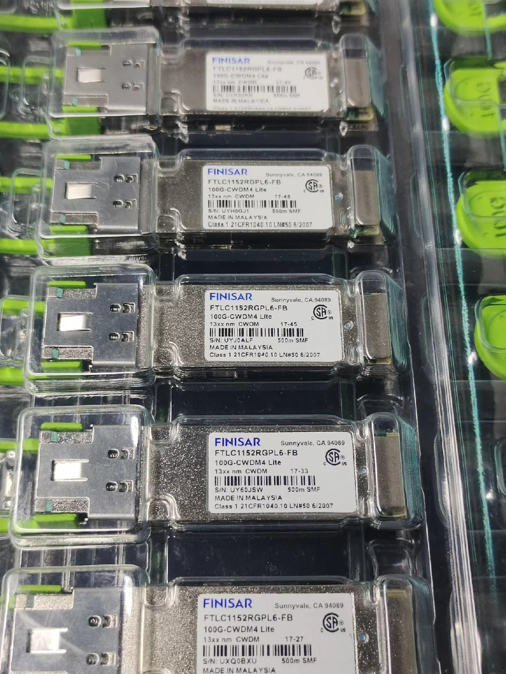1 unidad Finisar FTLC1152RGPL6-FB 100G-CWDM4 13xx CWDM 500m SMF Transceptor óptico