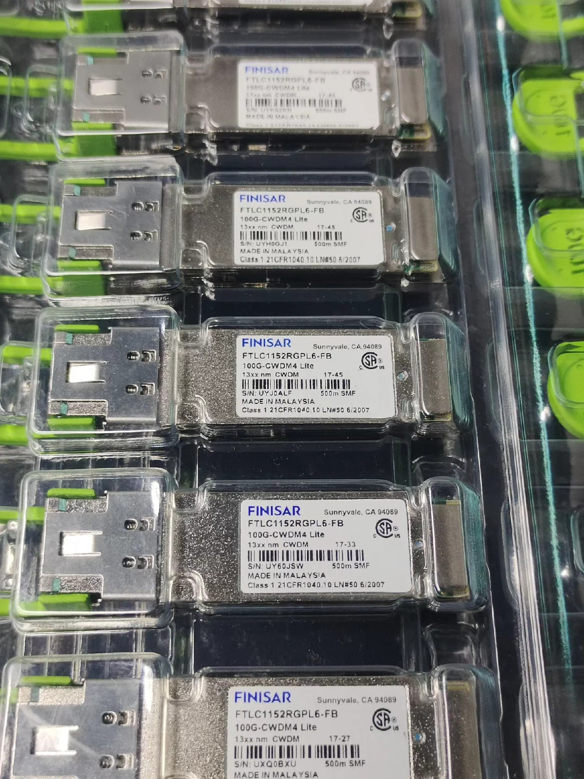 1 unidad Finisar FTLC1152RGPL6-FB 100G-CWDM4 13xx CWDM 500m SMF Transceptor óptico