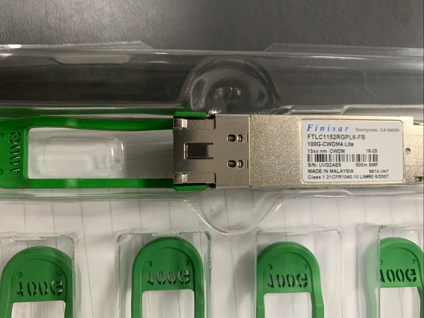 1 unidad Finisar FTLC1152RGPL6-FB 100G-CWDM4 13xx CWDM 500m SMF Transceptor óptico