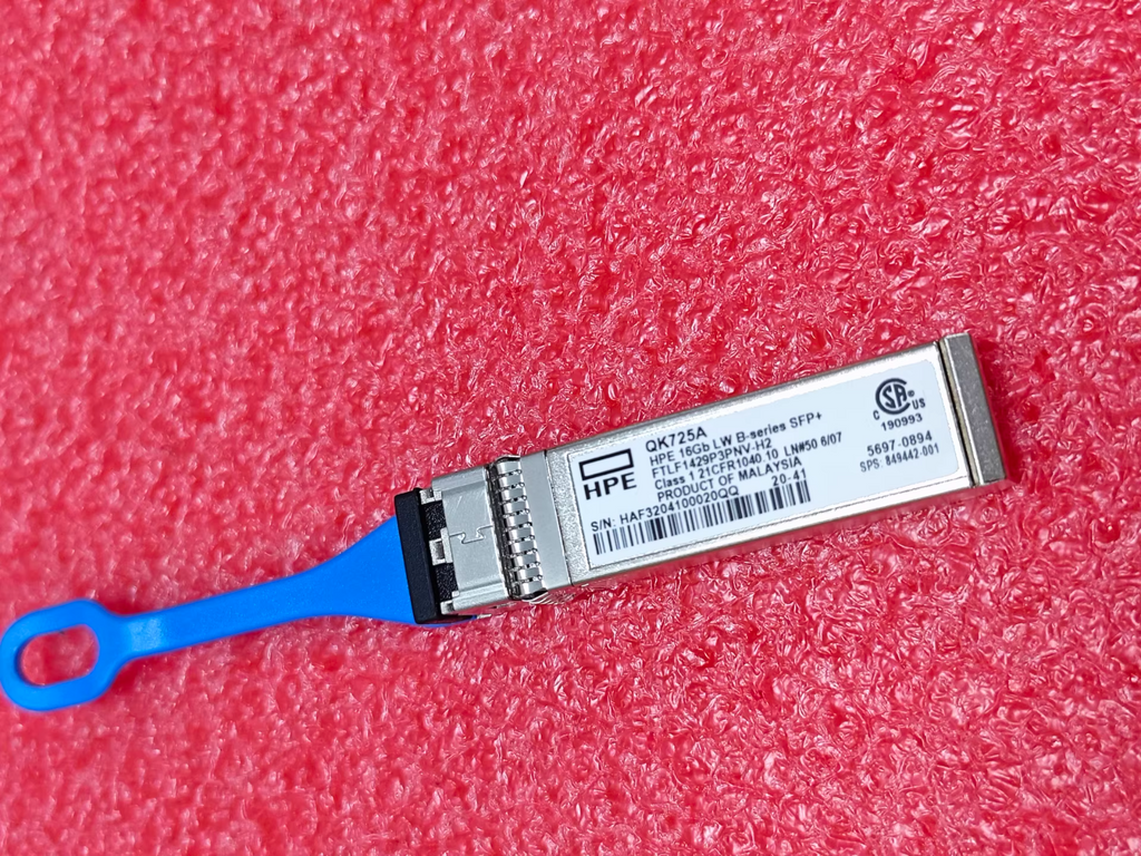 HPE QK725A FINISAR FTLF1429P3PNV-H2 16GB SFP+ LW B-SERIES 1310NM 10KM 849442-001