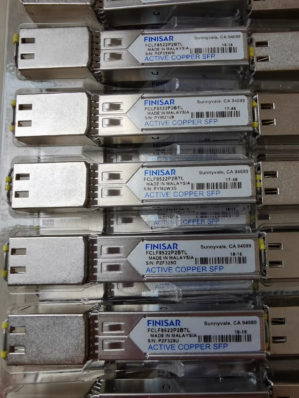 2 Stück Finisar FCLF8522P2BTL 1000BASE-T RJ45 Kupfer SFP Glasfaser RJ-45 Transceiver