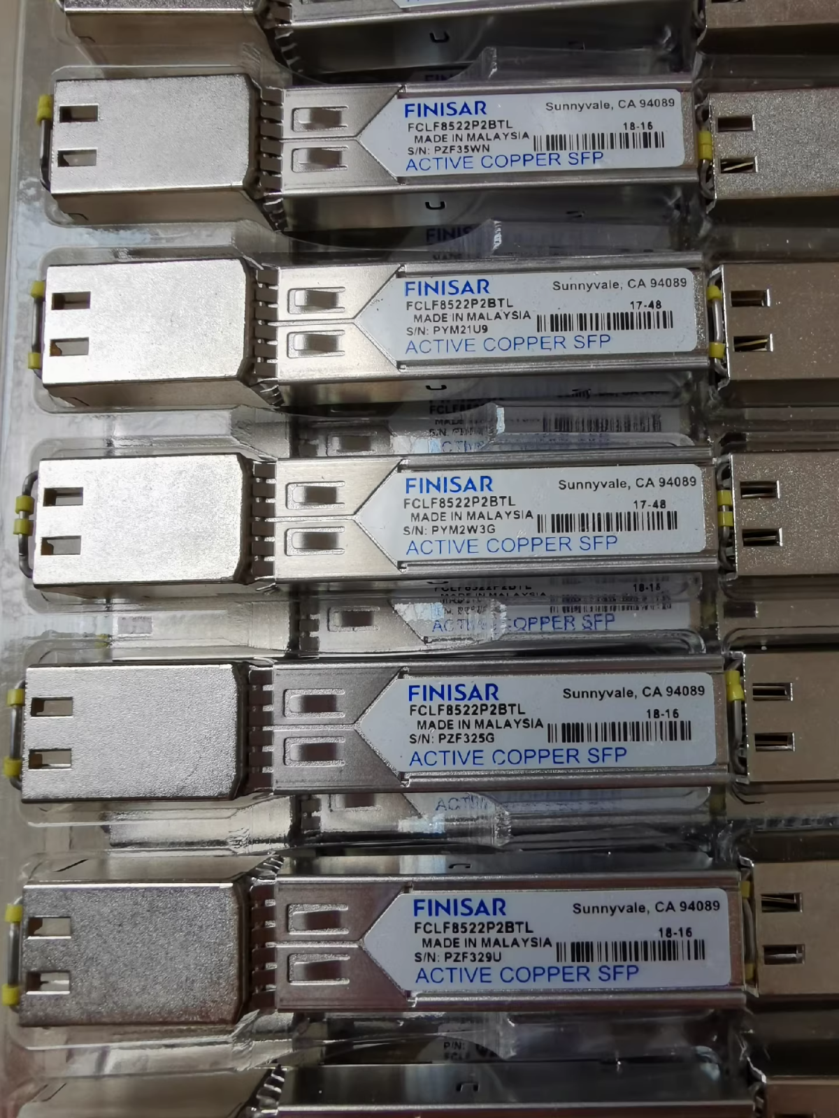 2 Stück Finisar FCLF8522P2BTL 1000BASE-T RJ45 Kupfer SFP Glasfaser RJ-45 Transceiver