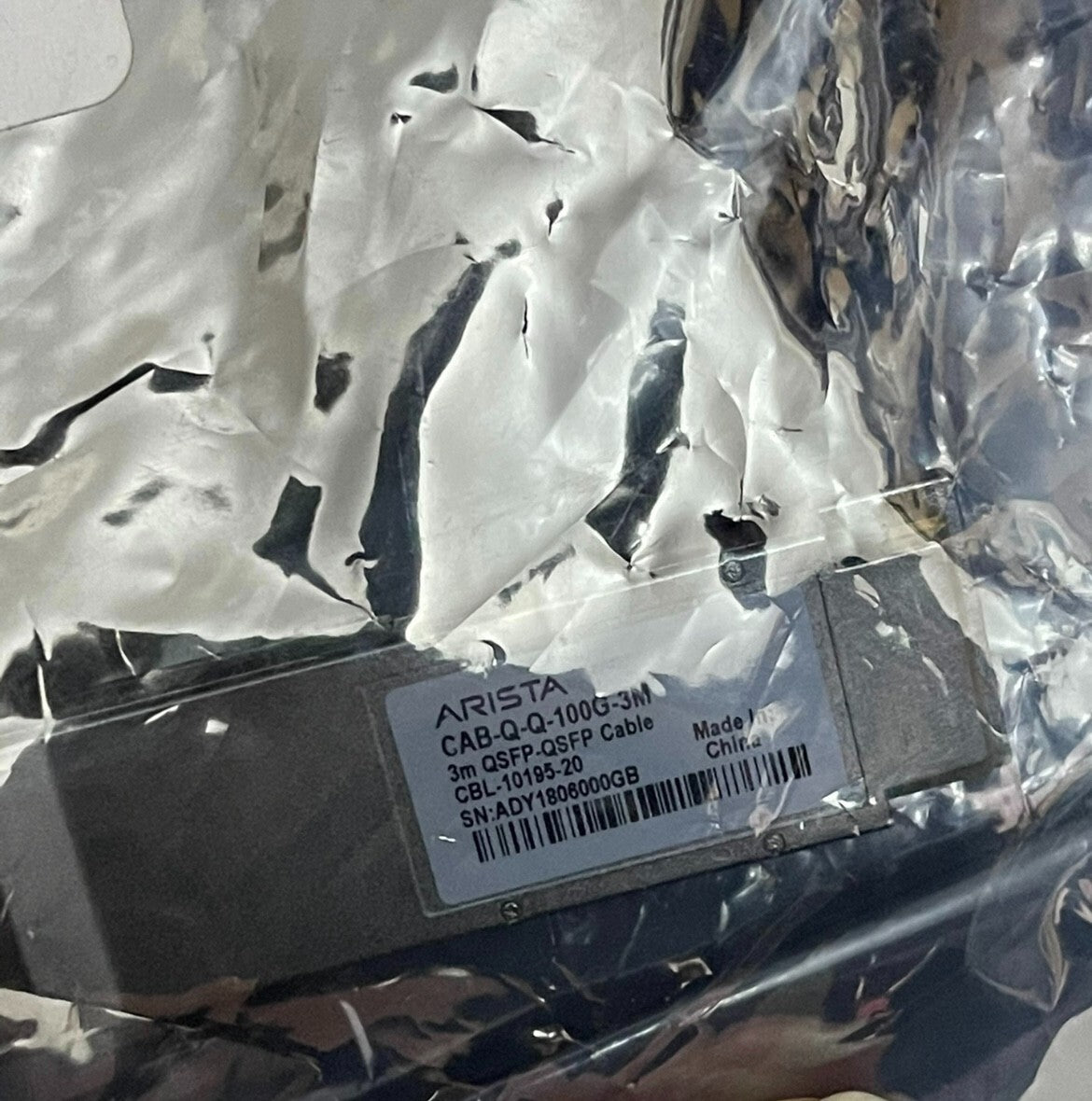 1x ARISTA CAB-Q-Q-100G-3M QSFP28 3M 100GbE Direct Attach Cable DAC | Fedex P1