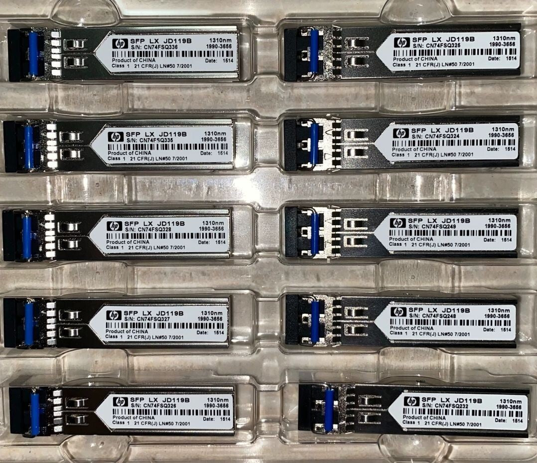 1pcs HP JD119B X120 1000BASE-LX 10km SFP 1G LC SMF Transceiver Module