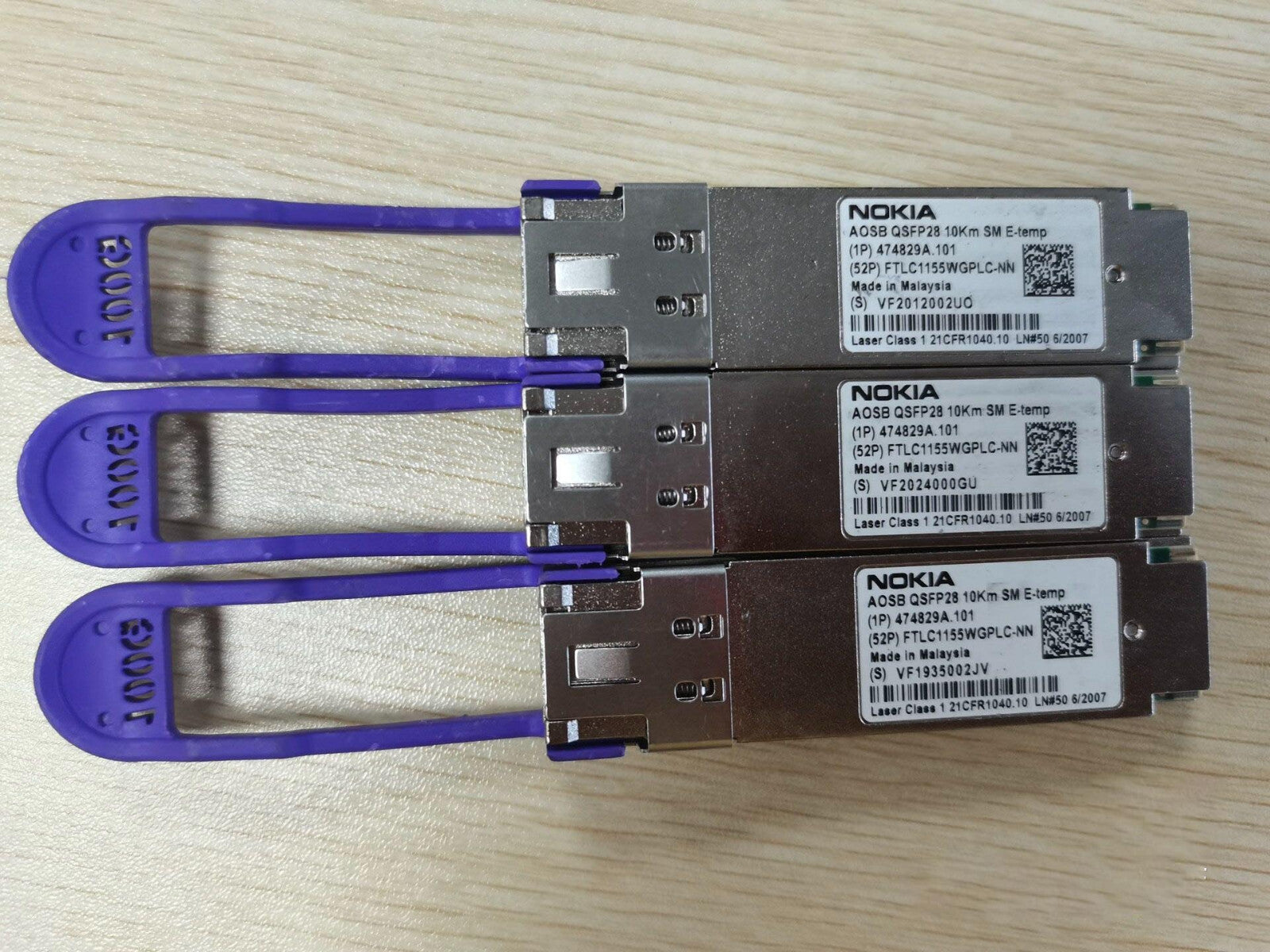 Nokia 474829A.101 AOSB QSFP28 10Km SM E-temp FTLC1155WGPLC-NN 100G Module 1pcs
