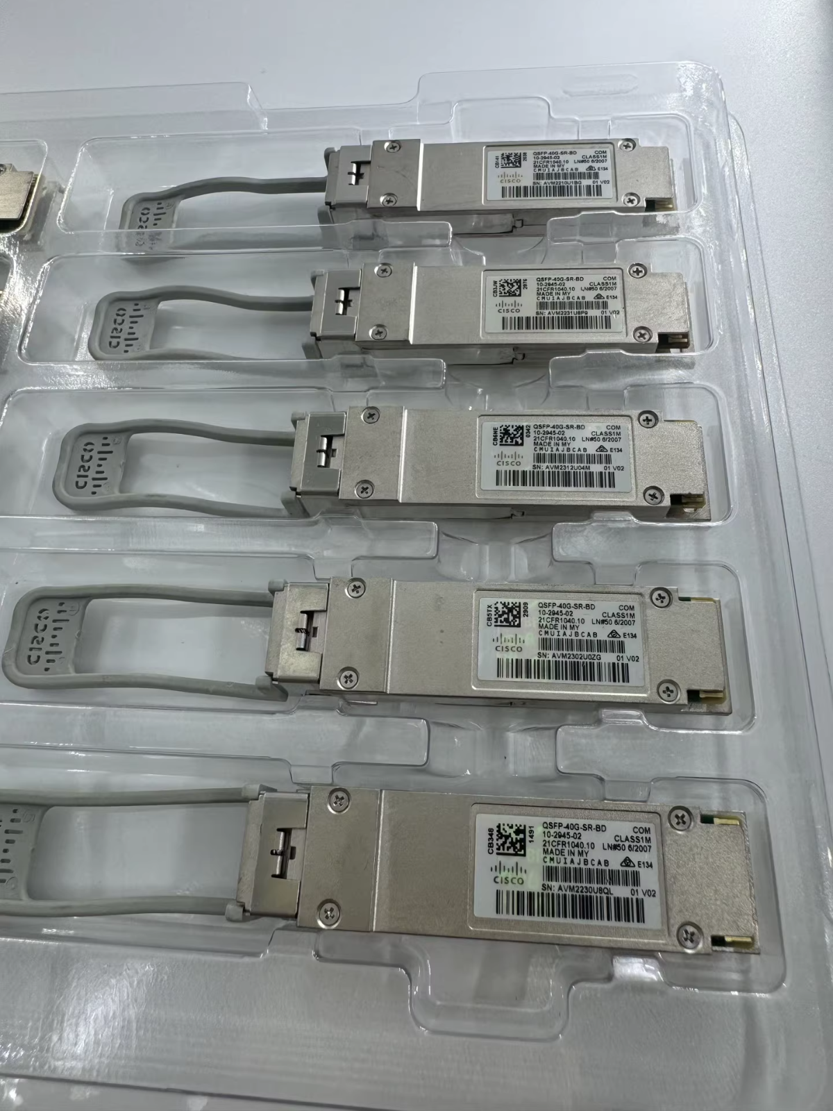 Lot of 2 Cisco 10-2945-02 QSFP-40G-SR-BD 40GBASE-SR-BiDi  Duplex MMF QSFP+