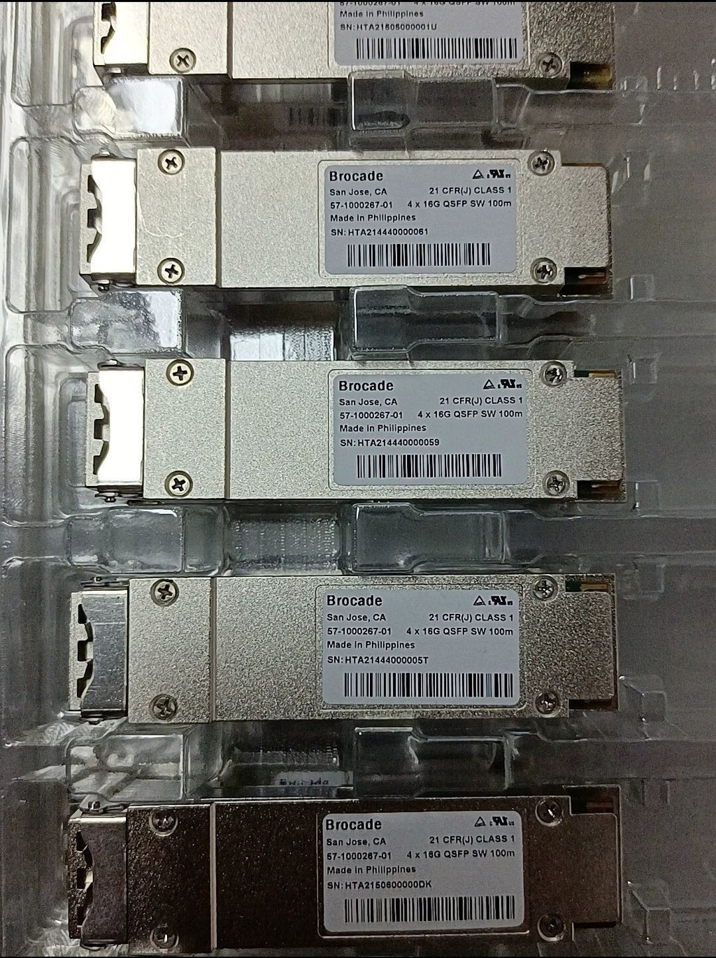 Lot of 2 Brocade 57-1000267-01 XBR-000232 4 x 16GB QSFP for 8510 SAN Director