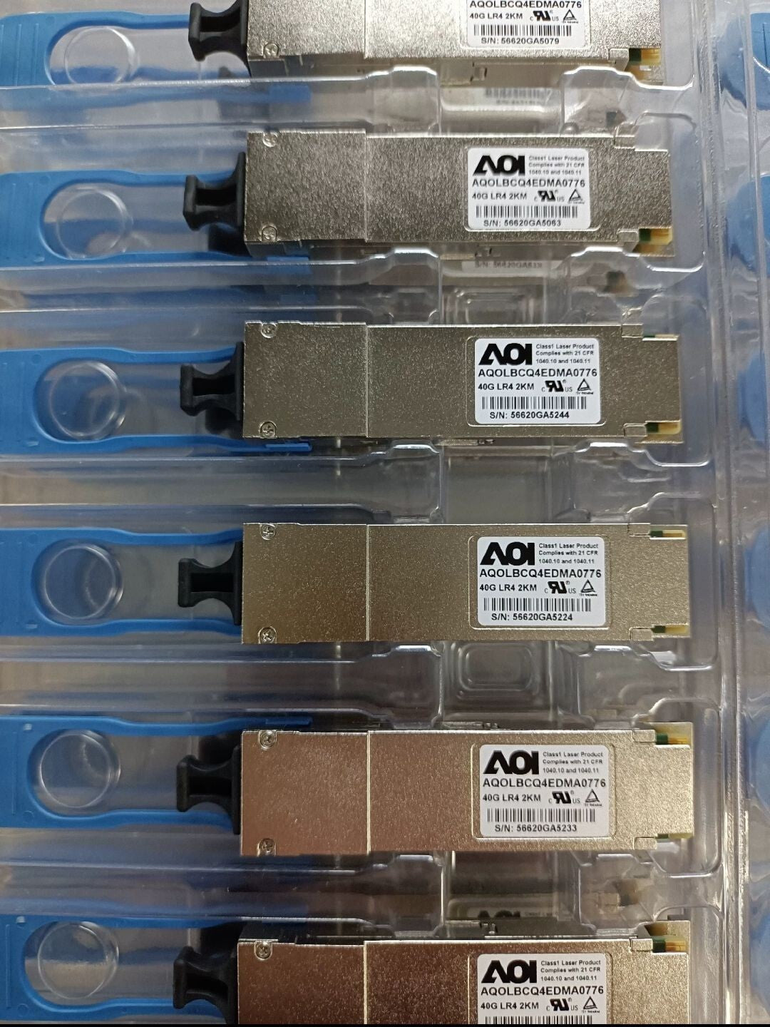 4 St. AOI QSFP+ 40G-LR4 Lite 2km 1301nm 4xCWDM Daul LC SMF AQOLBCQ4EDMA0776