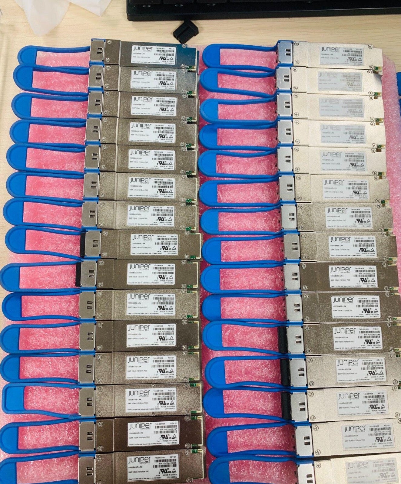 1pcs Juniper QSFP-100GBASE-LR4 SMF 10km 1310nm 70c Transceiver Module Tested