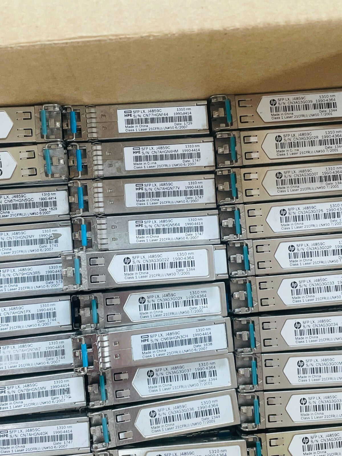 10 unidades HP Procurve J4859C 1000Base-LX 1310nm 10km Módulo transceptor SFP 1Gb/s