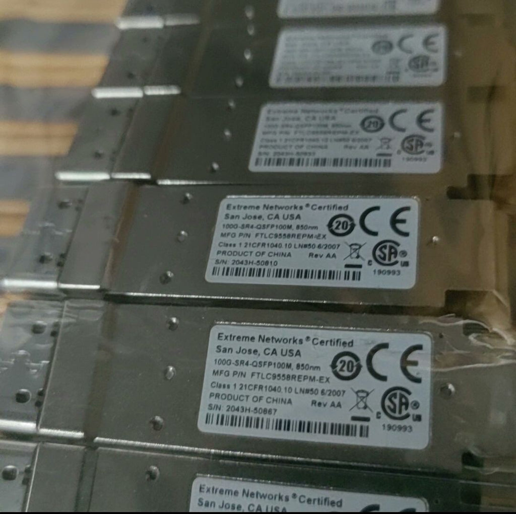 1pcs Extreme Networks FTLC9558REPM-EX 100G-SR4-QSFP100M 850nm QSFP28 Transceiver