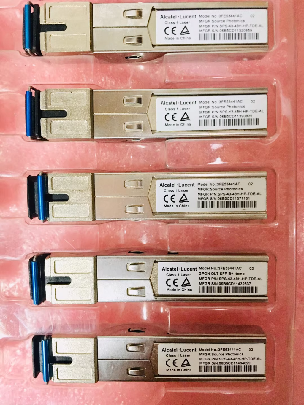 10Pcs Alcatel-Lucent 3FE53441AC 01 02 GPON OLT SFP B+ I-temp Transceiver