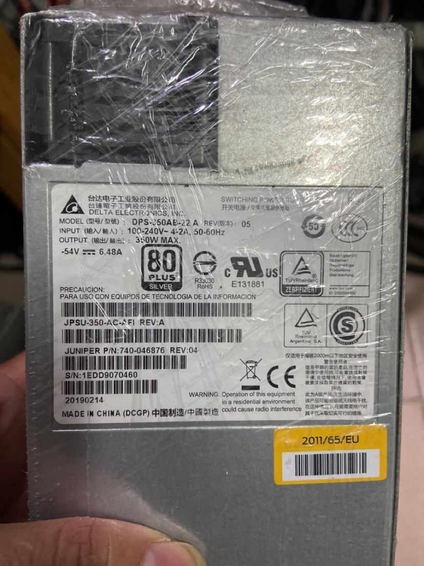 Fuente de alimentación original Juniper JPSU-350-AC-AFI 740-046876 para EX4300 350W